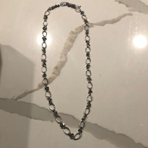 Silver 17” necklace.